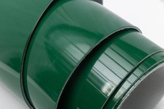 3mm Thickness Green Conveyor Belt In Roll , PVC Conveyor Belting Flame Resistant
