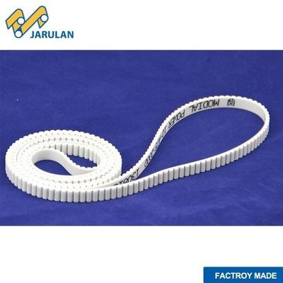 White Color AT5 PU Polyurethane Timing Belt Flame Resistant OEM Size