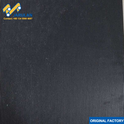 Flame Retardant Longitudianal Top PVC Conveyor Belt Black Color With Low Noise Fabric