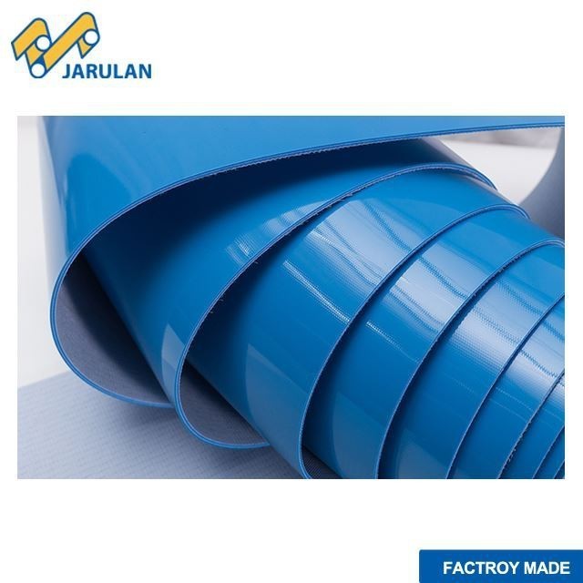 Smooth Pvc Smooth Conveyor PVC Belting Blue Color 1.0mm 2.0mm 3.0mm 4.0mm Thickness