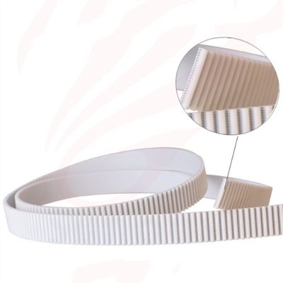 White HTD 5M PU Toothed Polyurethane Belt Abrasion Resistant