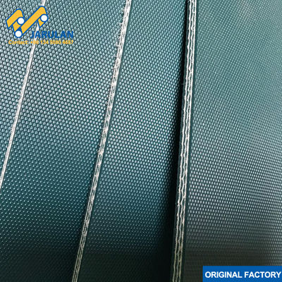 Double Side Mini Golf Pattern 9mm PVC Conveyor Belt Petrol Green For Stone Industry