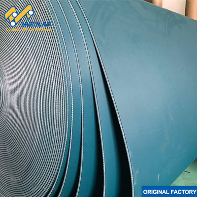 Double Side Mini Golf Pattern 9mm PVC Conveyor Belt Petrol Green For Stone Industry