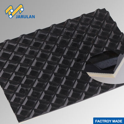 Black Color Big Square Pattern PVC Conveyor Belt Checker Top For Wood Sanding Machine