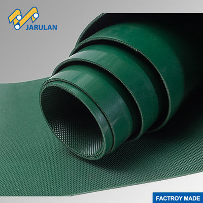PVC Top Diamond Bottom Smooth Conveyor PVC Belt Green Color Double Side