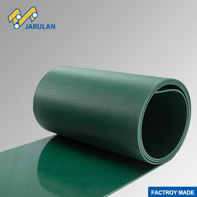 PVC Top Diamond Bottom Smooth Conveyor PVC Belt Green Color Double Side