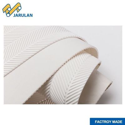 Nastro trasportatore a spina di pesce in PVC, resistente all'olio, colore bianco, approvato dalla FDA