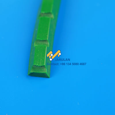 60 Or 65 Shore A Conveyer Belt Guide Green Cogged Conveyor Belt Profile